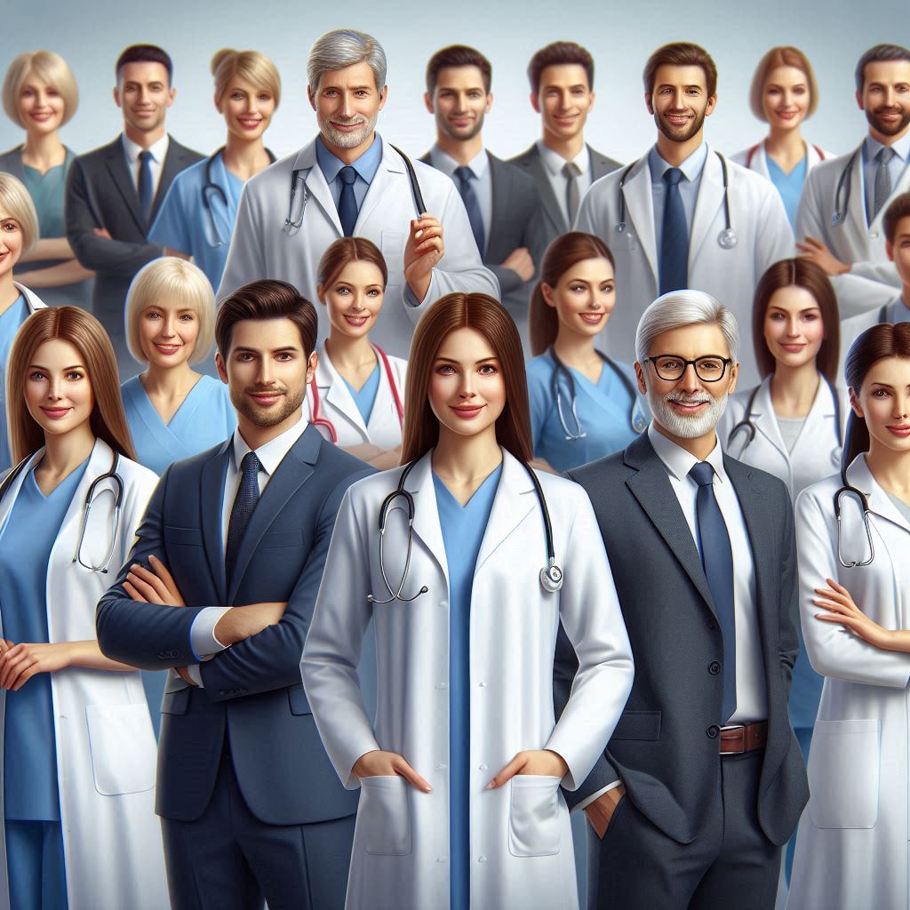 HIPAA Updates For Healthcare Professionals_Are You Ready is the theme of the image that shows a group of healthcare professionals staring straight at you