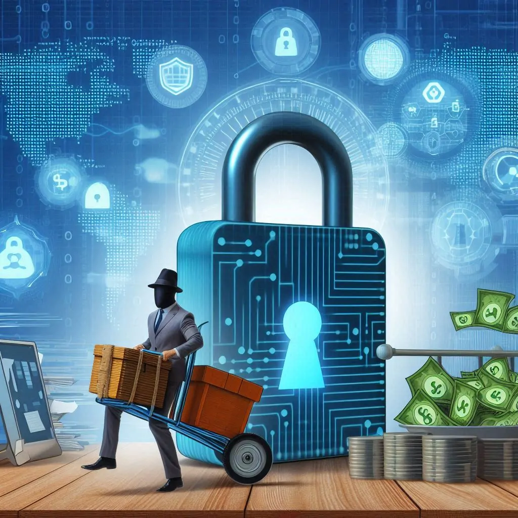 Showing a derived image that Security Certifications help startups sell better to Enterprise clients. Image depicts A small startup selling to a big enterprise with a theme that implies the importance of digital security